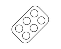 Linear graphic icons of beauty and cosmetics in the form of eyelids shadow and eye makeup. vector