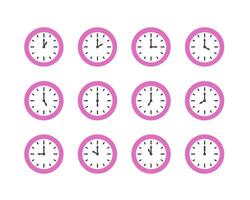 Summer clock icon design with lychee. Collection of fruit icons of time. vector
