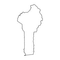 map of Benin sketch vector