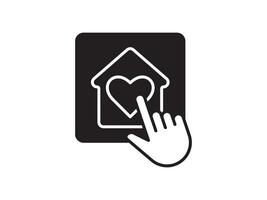 Icon a house representation, isolated against a clean background. This simple symbol evokes a sense of warmth and security, embodying the concept of home. vector