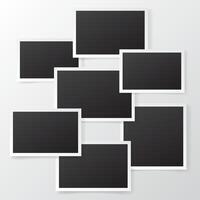 Artistic photo frame collage template vector