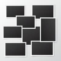 Artistic photo frame collage template vector