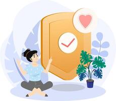 Reliability illustration. Flat core value collection. Creative Reliability for web design, templates, infographics and more vector