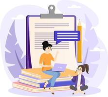 Adaptive learning illustration. Representing adaptive learning in AI, isolated customizable illustration, futuristic education. vector