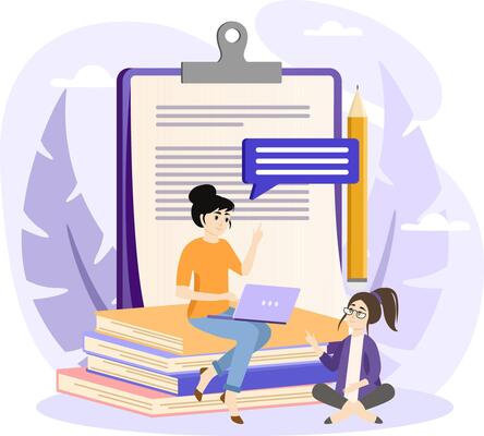 Adaptive learning illustration. Representing adaptive learning in AI, isolated customizable illustration, futuristic education.