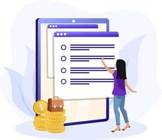 Executive summary illustration. Business plan layout. Business strategy structure. Executive summary. Organizational and financial planning, production and marketing vector