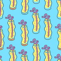 seamless pattern soda glass vector