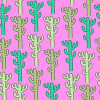 seamless cactus pattern vector