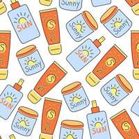 seamless pattern summertime traveling vector
