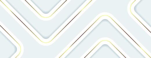 white abstract pattern background with golden lines vector