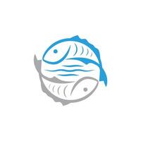 logo of two fish forming a circle vector