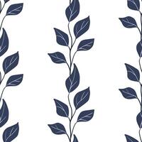 Botanical seamless pattern. Simple Plant. Simple autumn branches, plant. White background. Ornament in Scandinavian style wrapping paper, textiles. vector