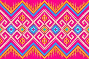 Abstract geometric ethnic seamless pattern. Geometric ethnic pattern fabric style. Geometric ethnic pattern design for clothing, textile, wrapping, background, wallpaper, carpet, embroidery vector