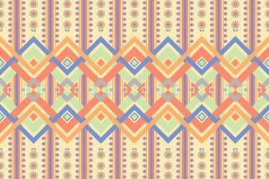 Abstract geometric ethnic seamless pattern. Geometric ethnic pattern fabric style. Geometric ethnic pattern design for clothing, textile, wrapping, background, wallpaper, carpet, embroidery vector