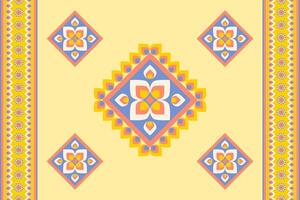 Abstract geometric ethnic seamless pattern. Geometric ethnic pattern fabric style. Geometric ethnic pattern design for clothing, textile, wrapping, background, wallpaper, carpet, embroidery vector