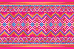 Abstract geometric ethnic seamless pattern. Geometric ethnic pattern fabric style. Geometric ethnic pattern design for clothing, textile, wrapping, background, wallpaper, carpet, embroidery vector