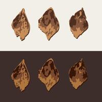 Scales, flakes of pine cone, spruce cone on black, white background. Image trace, cleaned and simplified illustration. Realistic style. Not AI. vector