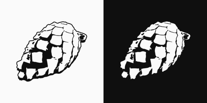 pino, cedro cono. imagen rastreo, limpiado y simplificado ilustración. realista estilo. no ai. vector