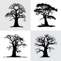 dry tree illustration design on white background vector