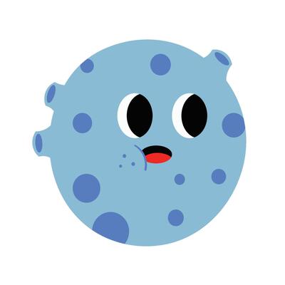Funny Galaxy Character Set Asteroid