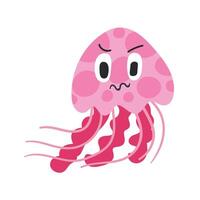 Abstract Funny Animal Element Set Jellyfish vector