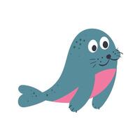 Abstract Funny Animal Element Set Seal vector