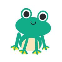 Abstract Funny Animal Element Set Frog vector