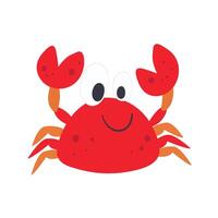 Abstract Funny Animal Element Set Crab vector