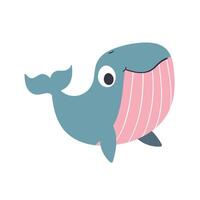 Abstract Funny Animal Element Set Whale vector