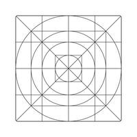 Guide, sizing for application logotype design. App icon size template. Blank, grid for web or mobile system app. Icon grid isolated on a white background. vector