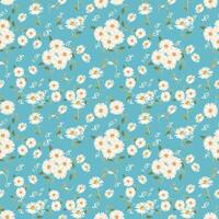 Seamless abstract daisy flower blooming design. Pattern with floral seamless. Grunge textured abstract art with flower and plants in watercolor style. vector