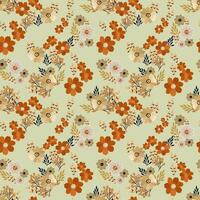 Seamless abstract flower blooming design. Pattern with floral seamless. Grunge textured abstract art with flower and plants in watercolor style. vector