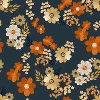 Seamless abstract flower blooming design. Pattern with floral seamless. Grunge textured abstract art with flower and plants in watercolor style. vector