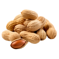 Whole and Shelled Peanuts Isolated on Transparent Background. Concept of Nutritious Snacks and Healthy Eating. png