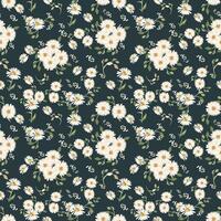 Seamless abstract daisy flower blooming design. Pattern with floral seamless. Grunge textured abstract art with flower and plants in watercolor style. vector