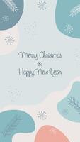 Abstract minimalistic illustration Happy New year in Scandinavian style vector