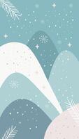 Abstract minimalistic illustration with mountains vector