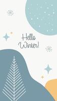 Abstract minimalistic illustration Hello Winger in Scandinavian style vector