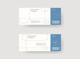 Event ticket template set. template illustration. vector