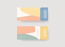 Event ticket template set. template illustration. vector