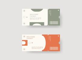 Event ticket template set. Ticket mockup. template illustration. vector