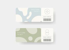 Event ticket template set. template illustration. vector