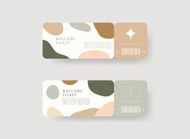 Event ticket template set. template illustration. vector