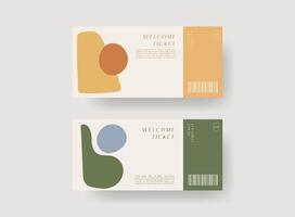 Event ticket template set. Ticket mockup. template illustration. vector