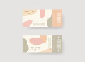 Event ticket template set. template illustration. vector