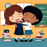 Back to school with friendship day vector