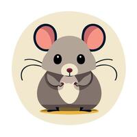 cute mouse standing - full body vector