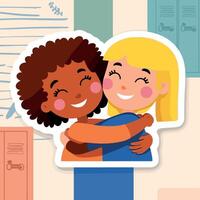 Back to school with friendship day vector