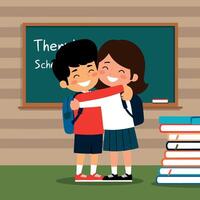 Back to school with friendship day vector