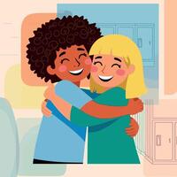 Back to school with friendship day vector